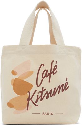Maison Kitsuné Beige Mini Cup Café Kitsuné Tote