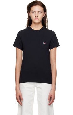 Maison Kitsuné Black Tricolor Fox T-Shirt