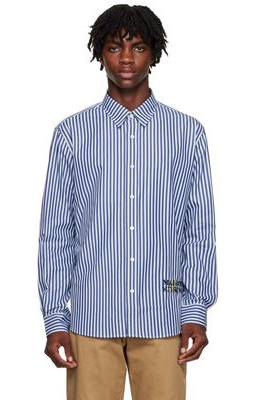 Maison Kitsuné Blue Striped Shirt