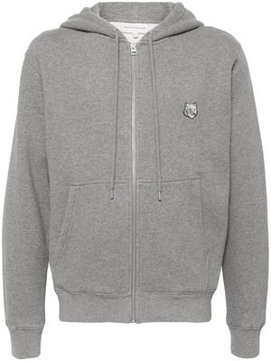 Maison Kitsuné Bold Fox Head-patch zip-up hoodie - Grey