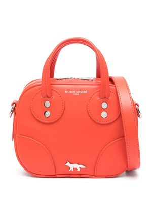 Maison Kitsuné Boogie leather tote bag - Red