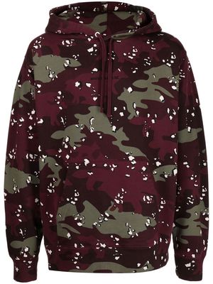 Maison Kitsuné camouflage pattern hoodie - Red