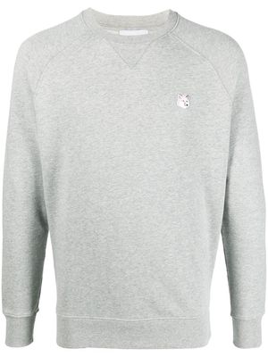 Maison Kitsuné chest logo-patch detail sweatshirt - Grey