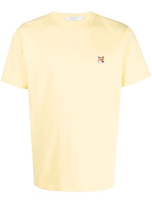Maison Kitsuné chest logo-patch detail T-shirt - Yellow