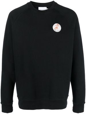 Maison Kitsuné chest logo-print detail jumper - Black