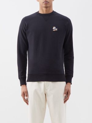 Maison Kitsuné - Chillax Fox Cotton-jersey Sweatshirt - Mens - Black