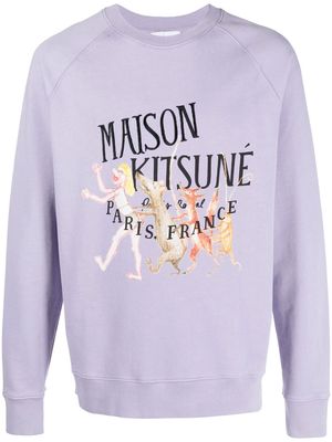 Maison Kitsuné Chillax Fox crew-neck sweatshirt - Purple