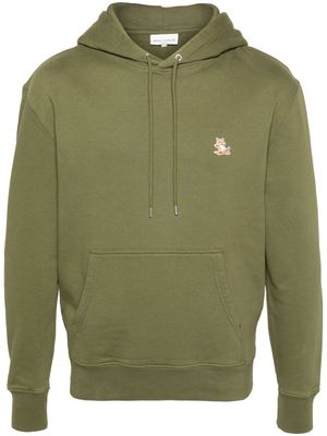 Maison Kitsuné Chillax-Fox motif cotton hoodie - Green