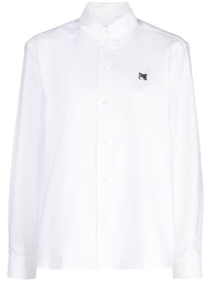 Maison Kitsuné Chillax Fox-motif cotton shirt - White