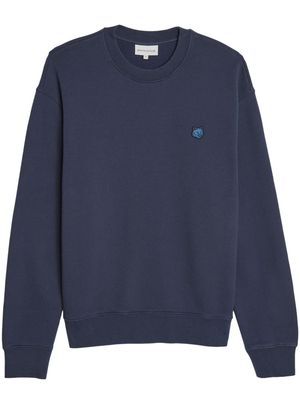 Maison Kitsuné Chillax Fox-motif cotton sweatshirt - Blue