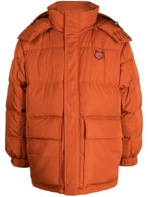 Maison Kitsuné Chillax Fox-motif padded coat - Orange