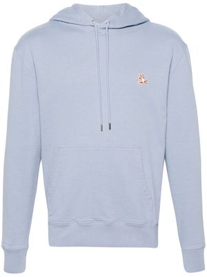 Maison Kitsuné Chillax Fox-patch cotton hoodie - Blue