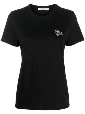 Maison Kitsuné Chillax Fox-patch short-sleeve T-shirt - Black