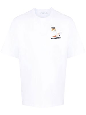 Maison Kitsuné Chillax Fox-print cotton T-shirt - White