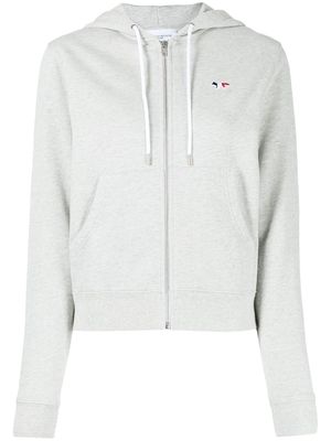 MAISON KITSUNÉ cotton logo-patch hoodie - Grey