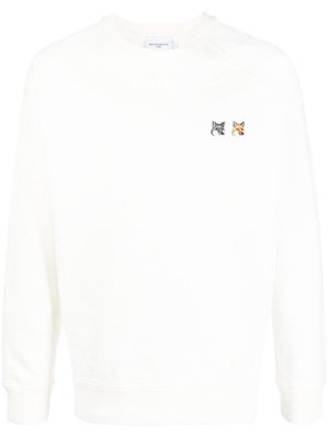 Maison Kitsuné Double Fox Head patch sweatshirt - White