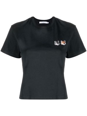 Maison Kitsuné Double Fox Head-patch T-shirt - Grey
