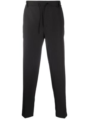 Maison Kitsuné elasticated-waist straight leg trousers - Black
