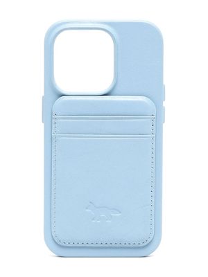 Maison Kitsuné embossed-logo iPhone 14 Pro case - Blue