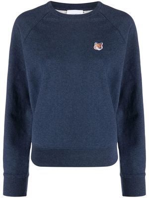 Maison Kitsuné embroidered-fox sweatshirt - Blue