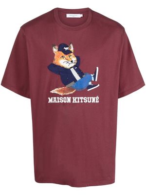 Maison Kitsuné embroidered logo Chillax Fox T-shirt