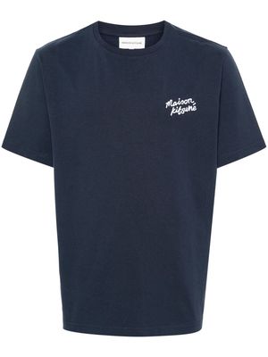 Maison Kitsuné embroidered-logo cotton T-shirt - Blue