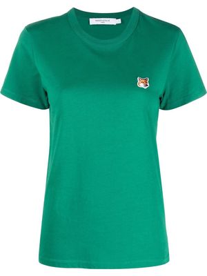 Maison Kitsuné embroidered logo cotton T-shirt - Green