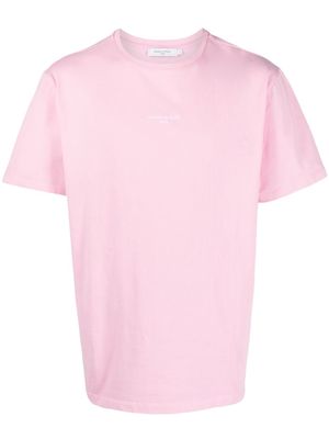 Maison Kitsuné embroidered logo cotton t-shirt - Pink