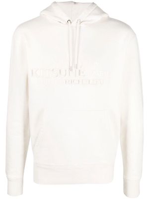 Maison Kitsuné embroidered-logo detail hoodie - Neutrals