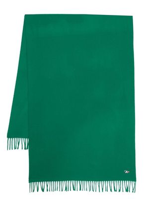 Maison Kitsuné embroidered logo scarf - Green