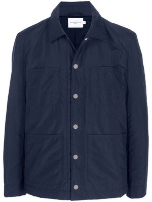 Maison Kitsuné embroidered-logo shirt jacket - Blue