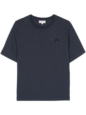 Maison Kitsuné fox-appliqué cotton T-shirt - Blue
