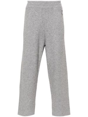 Maison Kitsuné fox-appliqué straight-leg track pants - Grey
