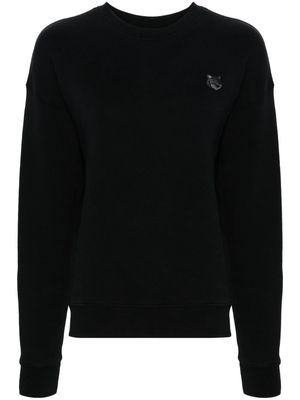 Maison Kitsuné Fox-appliqué sweatshirt - Black