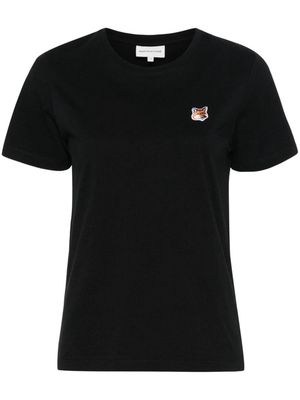 Maison Kitsuné Fox-appliqué T-shirt - Black