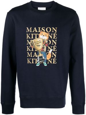 Maison Kitsuné Fox Champion cotton sweatshirt - Blue