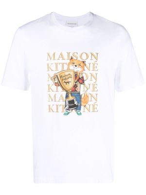 Maison Kitsuné Fox Champion cotton T-shirt - White