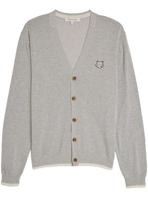 Maison Kitsuné Fox Head cotton cardigan - Grey