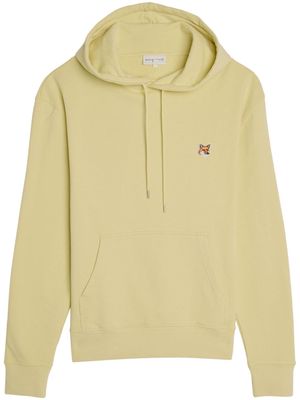 Maison Kitsuné Fox Head cotton hoodie - Yellow