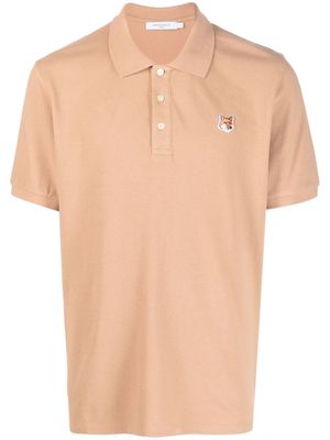Maison Kitsuné Fox Head cotton polo shirt - Neutrals