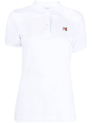 Maison Kitsuné fox-head cotton polo shirt - White