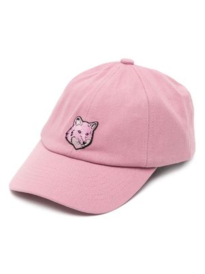 Maison Kitsuné Fox Head logo-embroidered cap - Pink