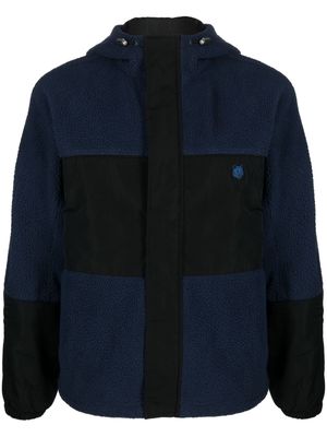 Maison Kitsuné fox head-patch hooded jacket - Blue