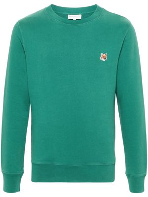 Maison Kitsuné Fox Head-patch sweatshirt - Green