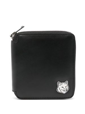 Maison Kitsuné Fox Head-plaque wallet - Black