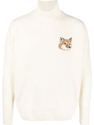 Maison Kitsuné Fox Head wool jumper - Neutrals