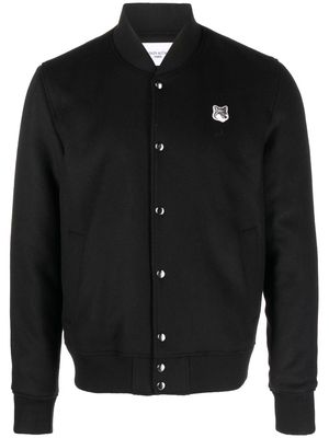 Maison Kitsuné fox-motif bomber jacket - Black