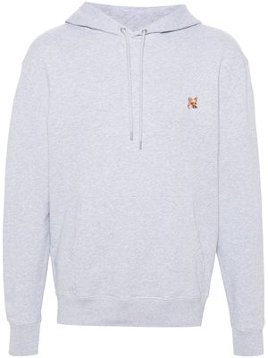 Maison Kitsuné Fox-motif cotton hoodie - Grey