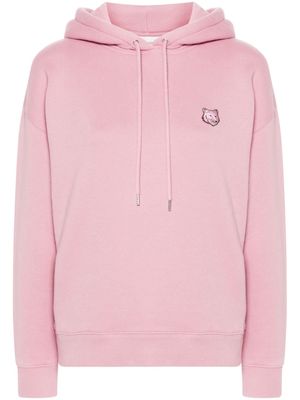 Maison Kitsuné fox-motif cotton hoodie - Pink