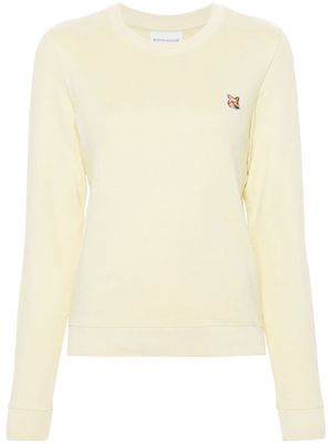 Maison Kitsuné Fox-motif cotton sweatshirt - Yellow